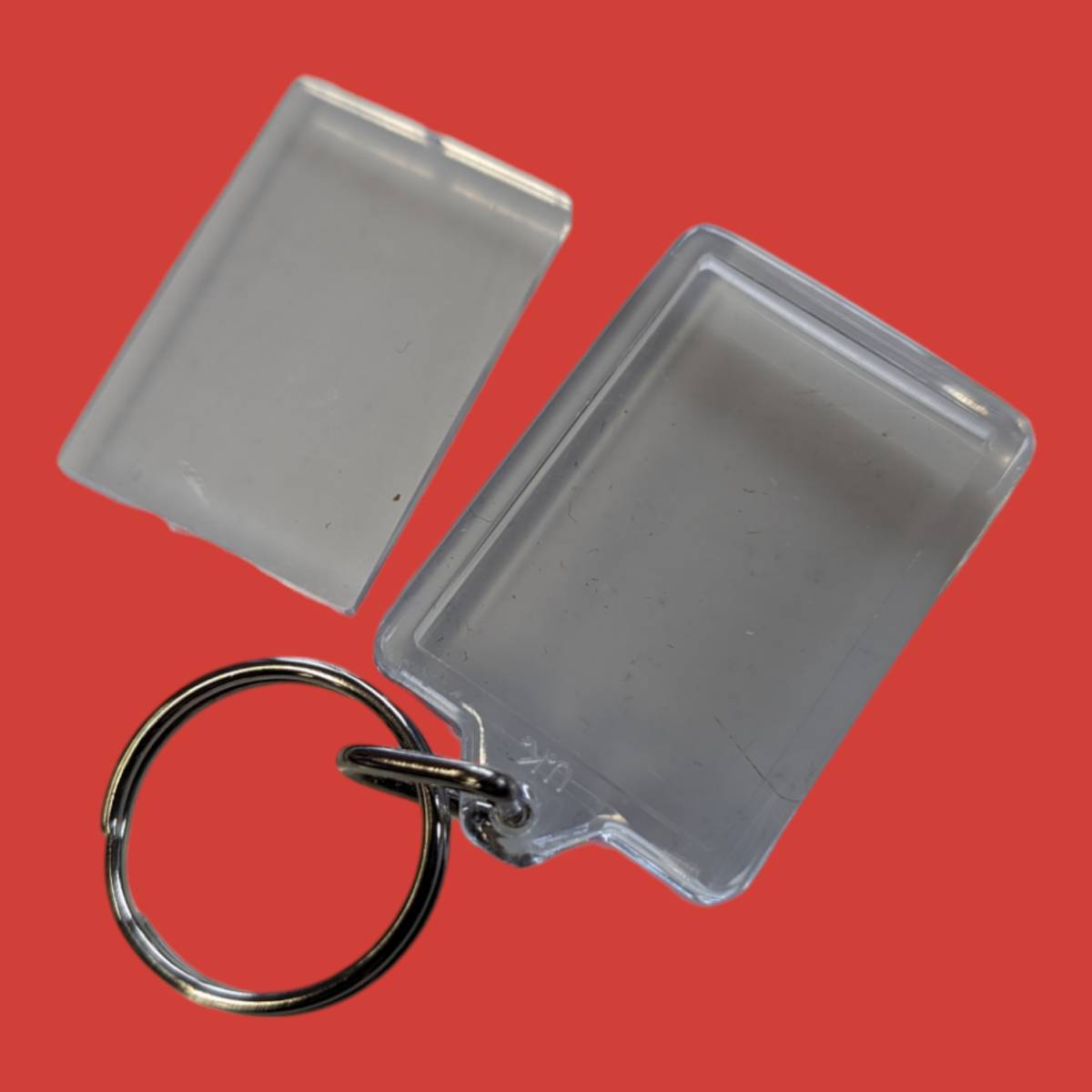35x24mm Blank Plastic Photo Insert Keyring