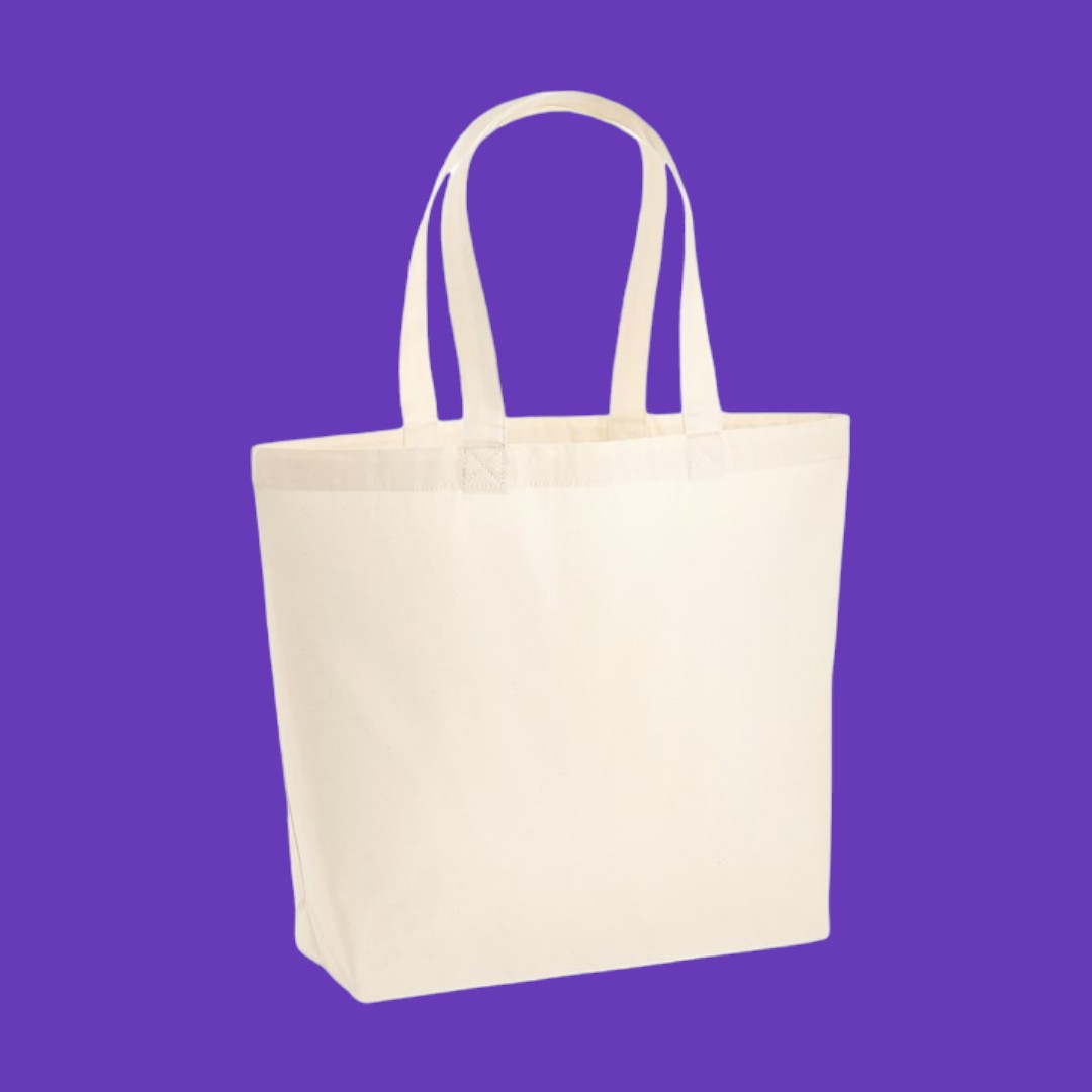 Premium cotton maxi tote - Natural