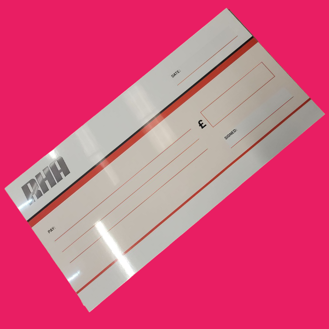 Presentation Cheque - Dry Wipe