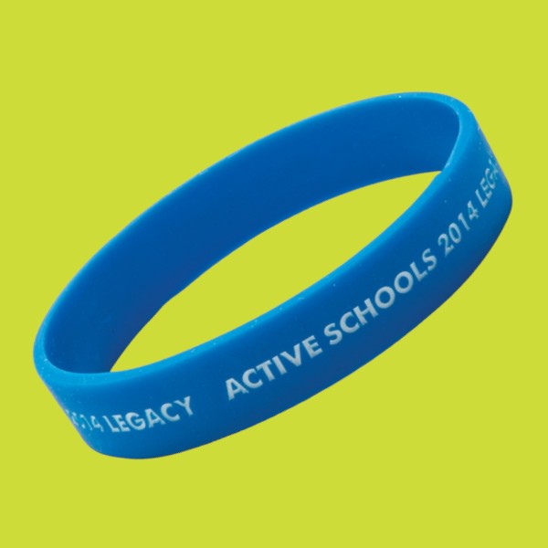 Silicone Wristband 1 Colour Infill