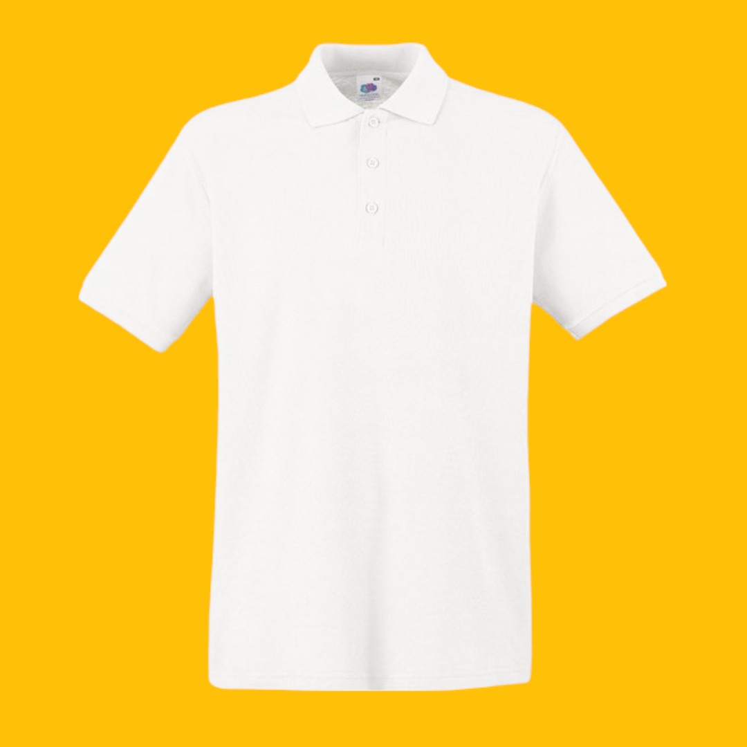 Fruit Of The Loom Premium Polo White Small
