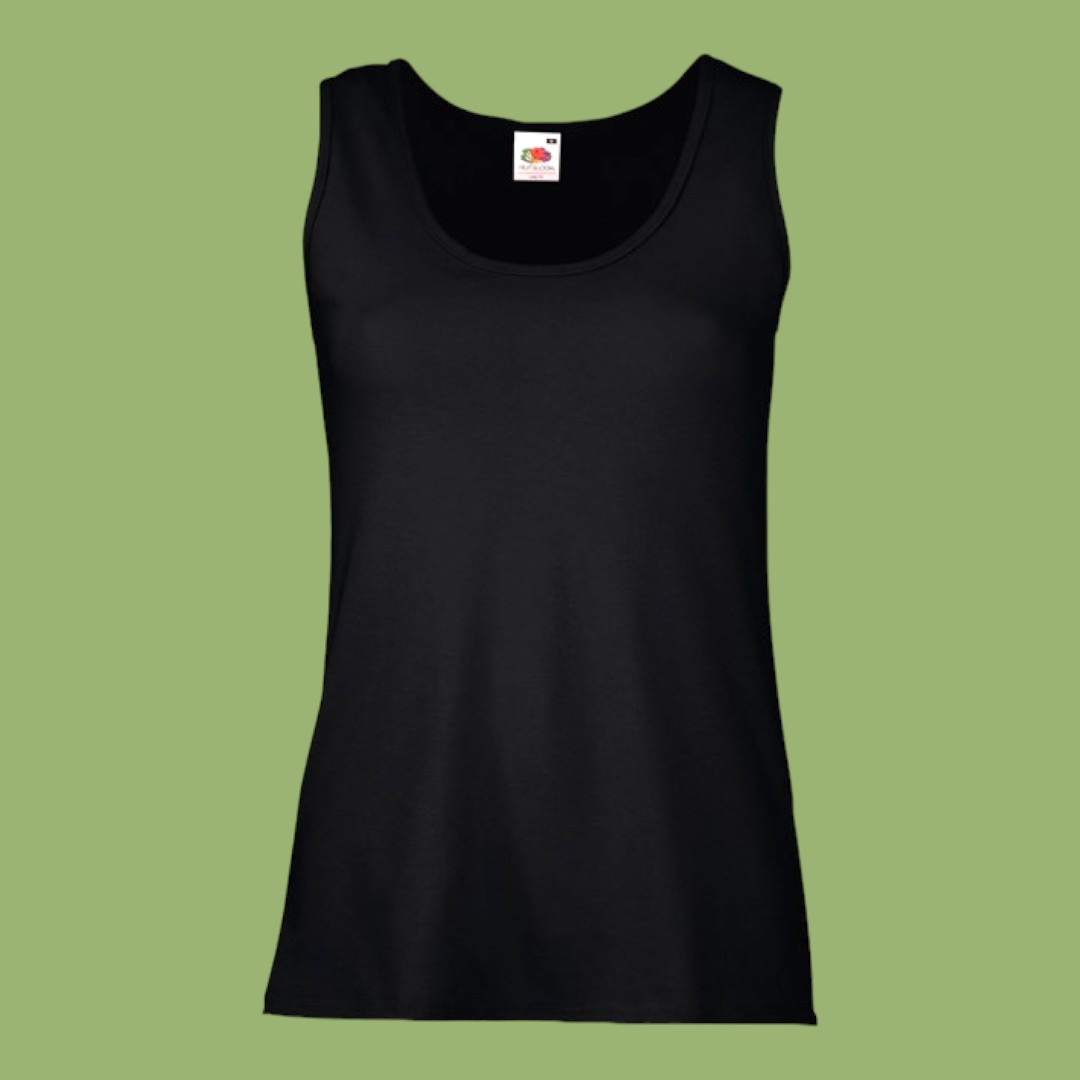 Fruit Of The Loom Womens Vest Black Large