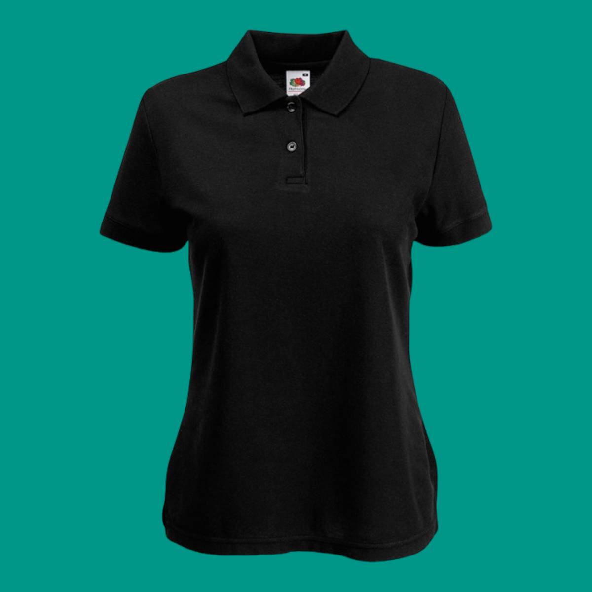 Fruit Of The Loom Womens 65/35 Polo Black Small