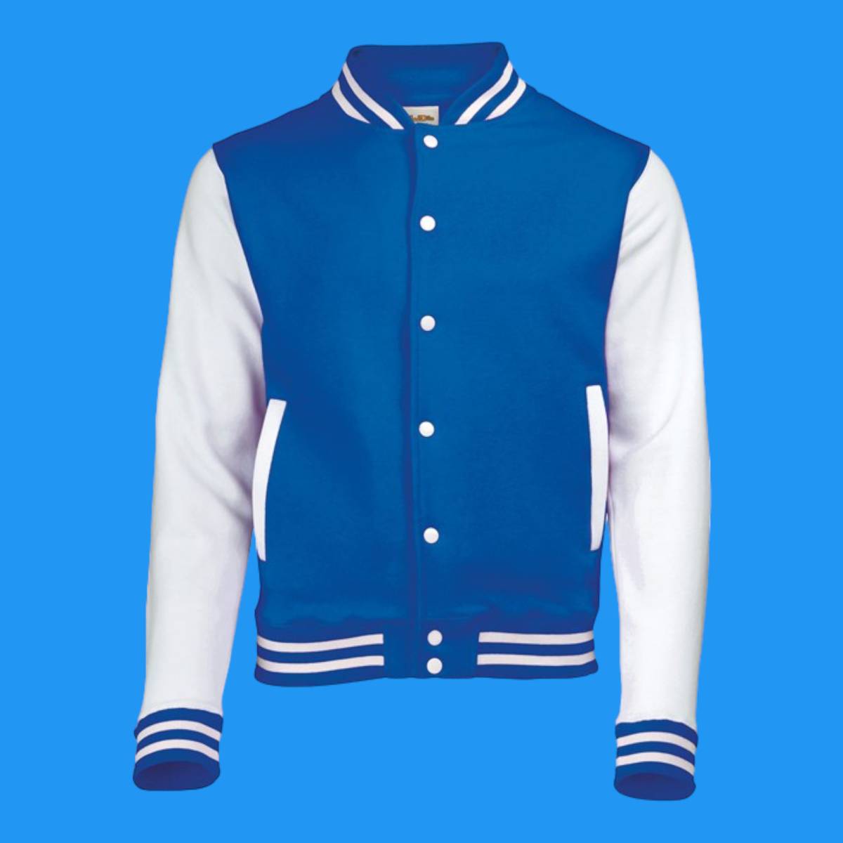 AWD Adult Varsity Jacket Royal Blue White Large