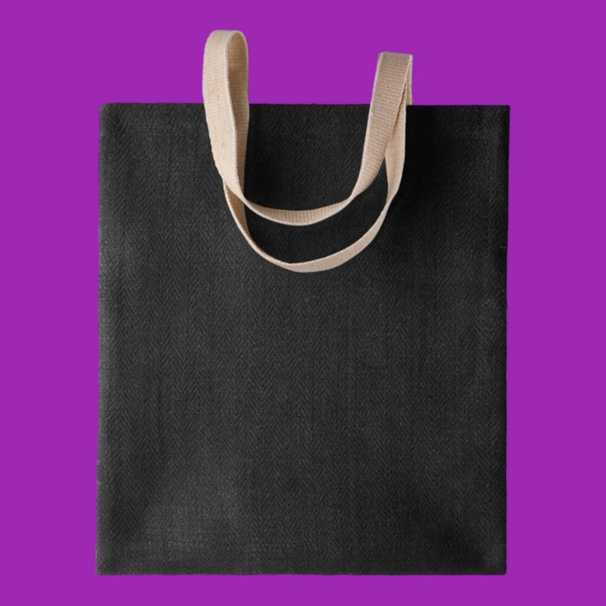 KiMood 100% Natural Yarn Dyed Jute Bag Black