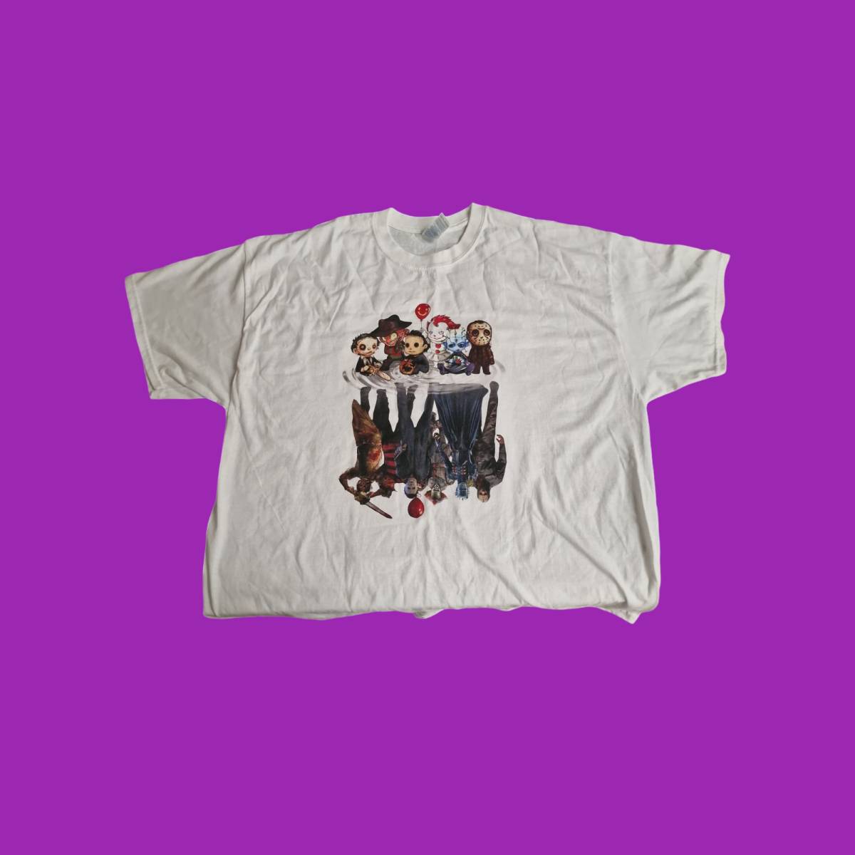 Horror Characters Tee White 2XL