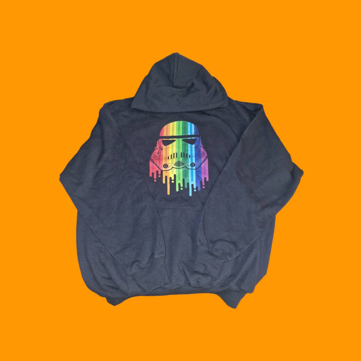 Rainbow Helm Hoodie Black Large