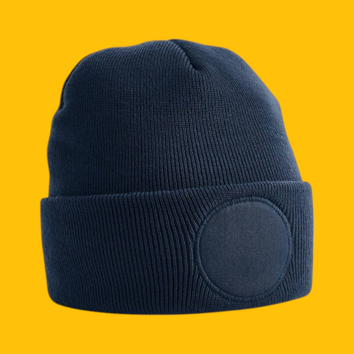Beechfield Circular Patch Beanie - French Navy
