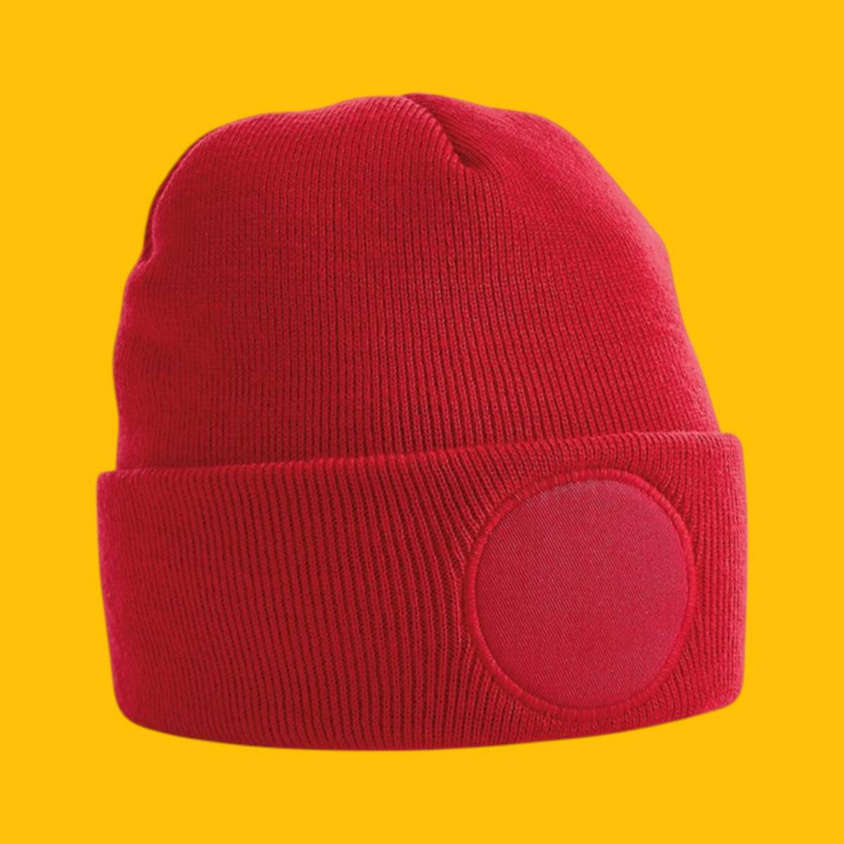 Beechfield Circular Patch Beanie - Classic Red