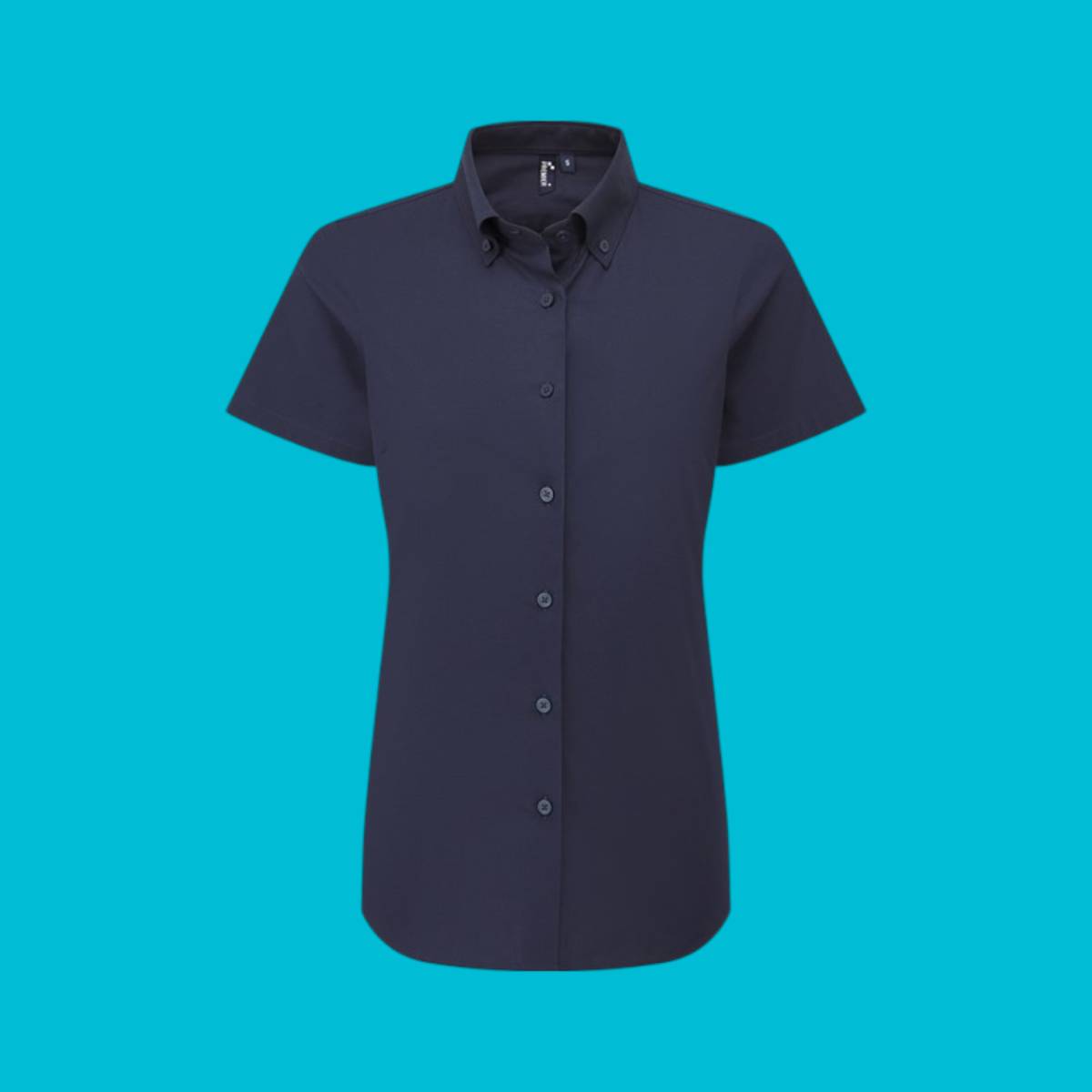 Womens Oxford Short Sleeve Shirt - Navy