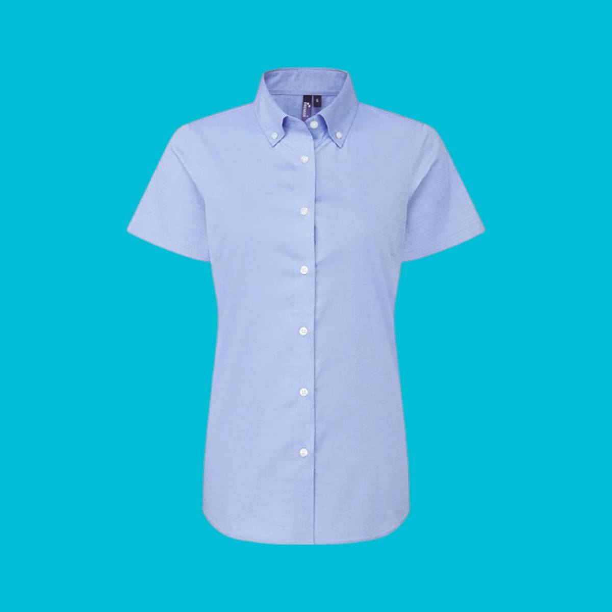 Womens Oxford Short Sleeve Shirt - Oxford Blue