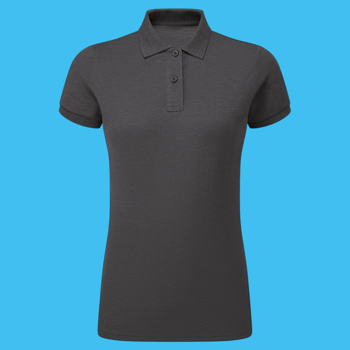 A charcoal polo top