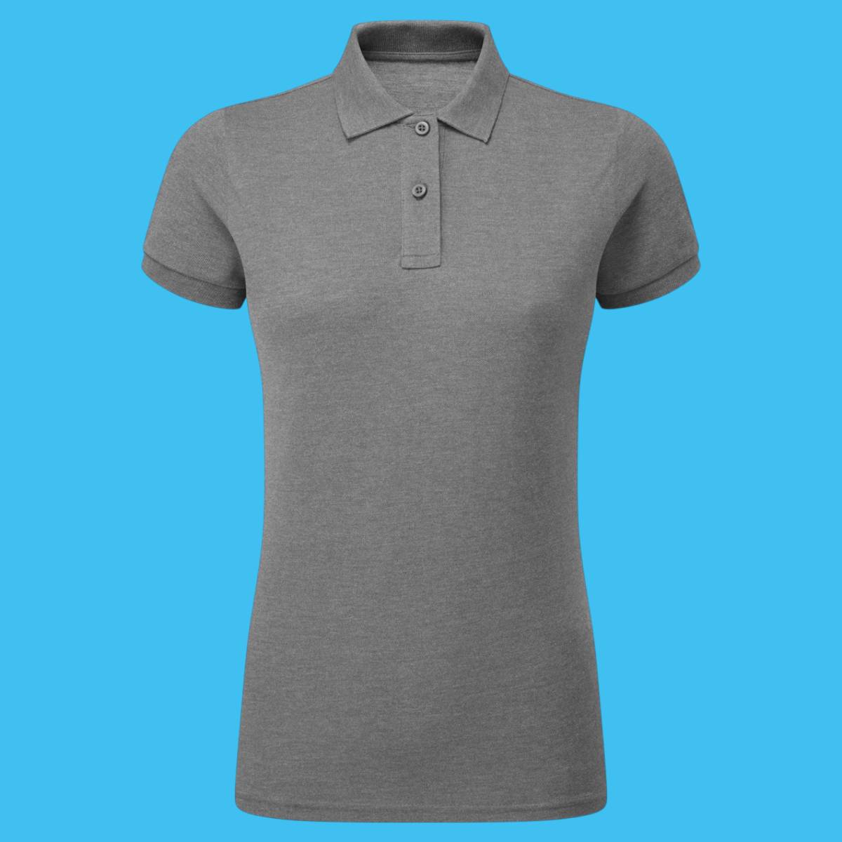 A heather polo top