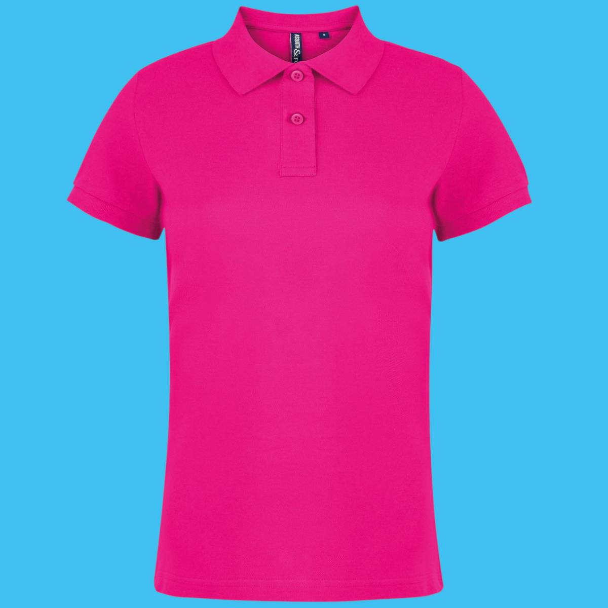 A hot pink polo top