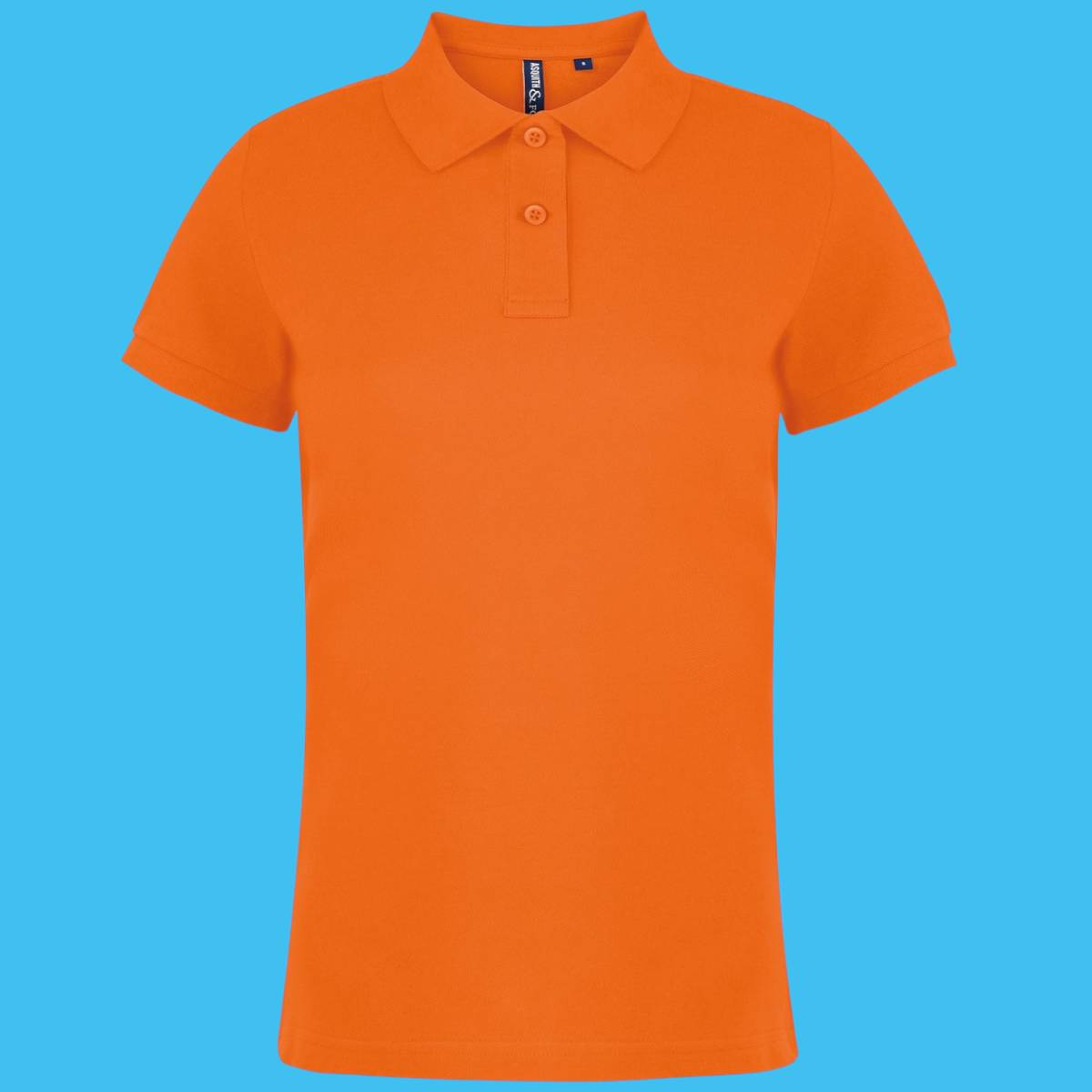 A orange polo top