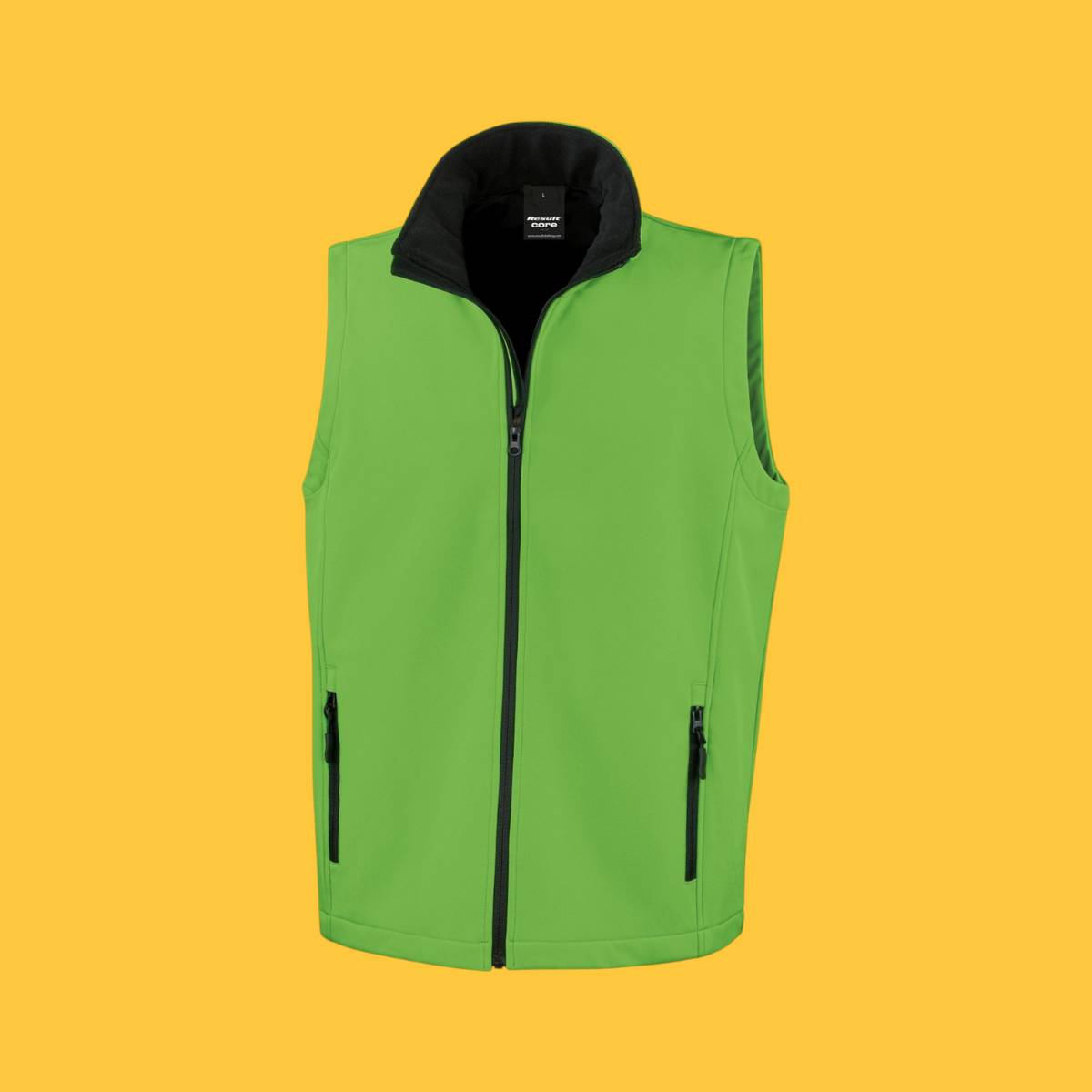 Result Printable Softshell Bodywarmer - Vivid Green Black