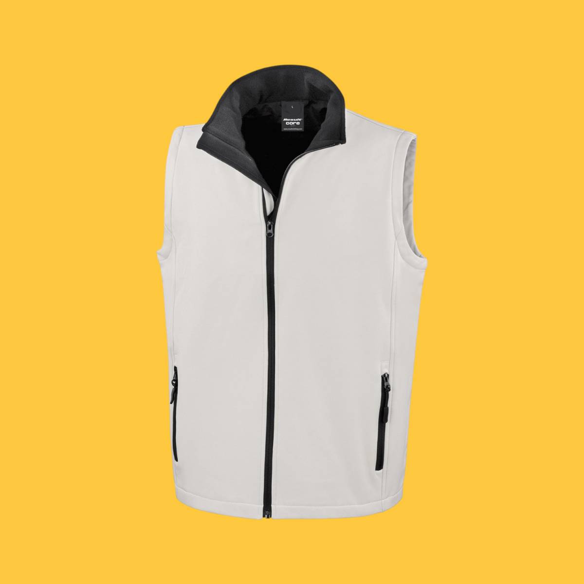 Result Printable Softshell Bodywarmer - White Black