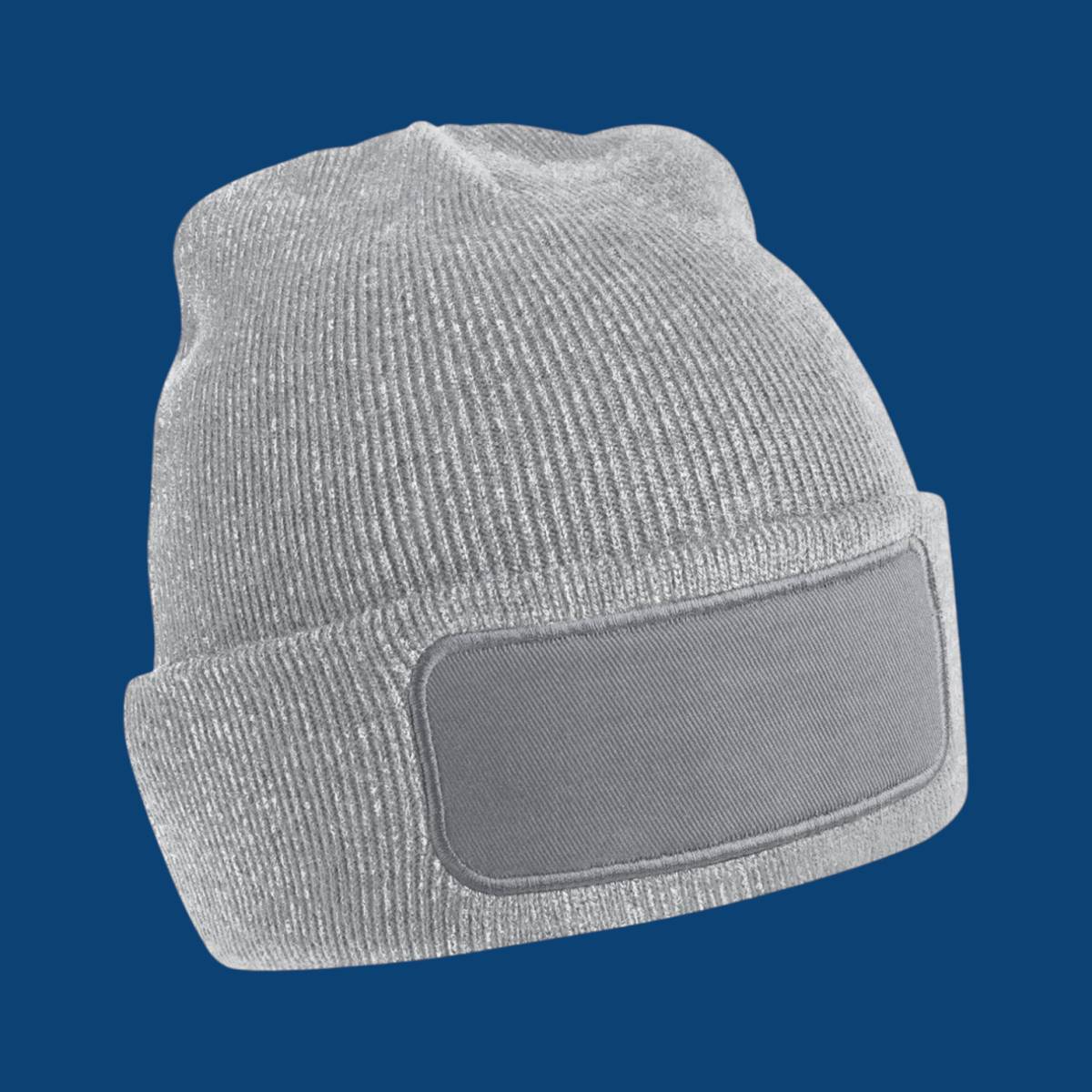 Beechfield Original Patch Beanie - Heather Grey